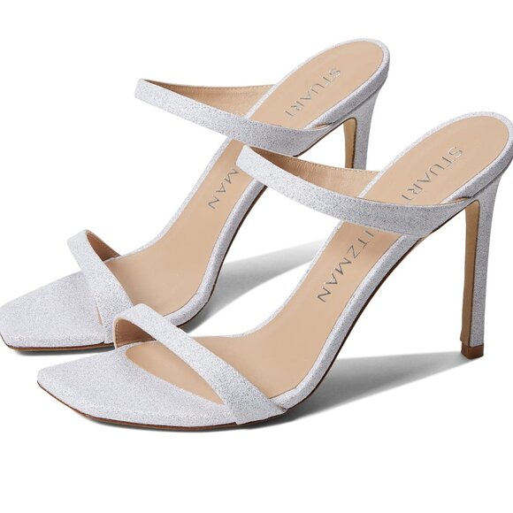 Stuart Weitzman Aleena 100 White heeled sandals - Picture 1 of 8